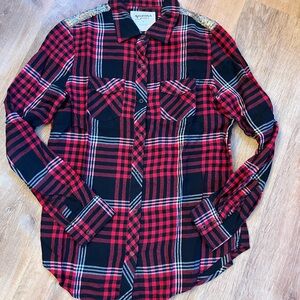 Arizona Jean Co - Plaid and Sequin Shirt
